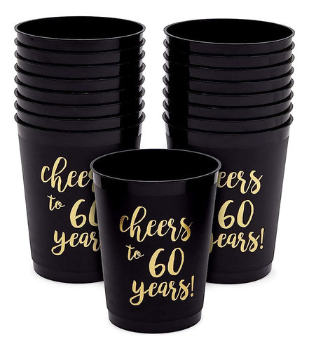 Sparkle And Bash 16 Pack 60th Birthday Party Decorations, Bl 0
