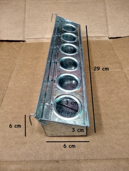 Comedero Aves Chapa Galvanizado Jaula Jaulon Gancho 6 Ojales 0 Comedero Aves Chapa Galvanizado Jaula Jaulon Gancho 6 Ojales 0