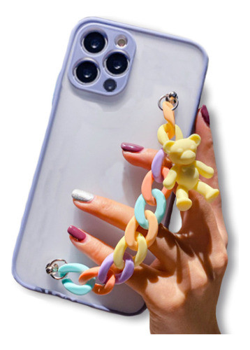 Protector Para iPhone 14 Pro Max Neck Correa Purple 0