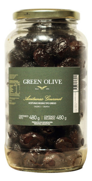 Aceitunas Negras Green Olive Tipo Griegas 480g 0