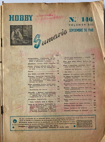 Antigua Revista Hobby Nº146 1948 Manualidades Artesanías, G2 1