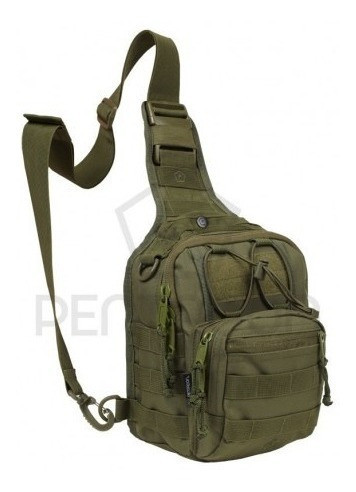 Bolso Tactico Morral Mochila Bandolera Militar Policia Verde 1