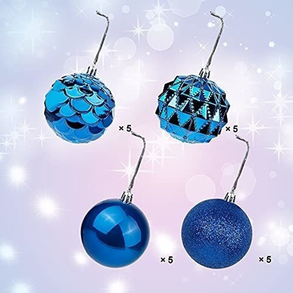 Bolas Para Arbol Navidad -packx 20u. De 8cm./azul 1 Bolas Para Arbol Navidad -packx 20u. De 8cm./azul 1