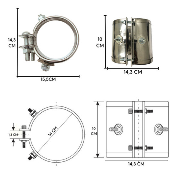 Resistência Coleira Em Mica 1400w 220v Injetora 1