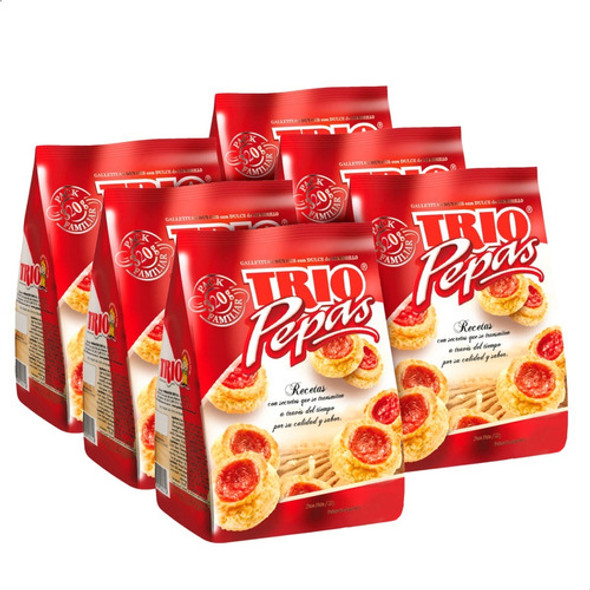Galletitas Pepas Mermelada De Membrillo Trio - Pack X6 1