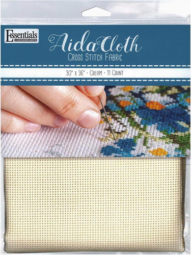 Telas De Cruz Para Bordado, 30x36 Cm, Crema, 11 Cuentas 0