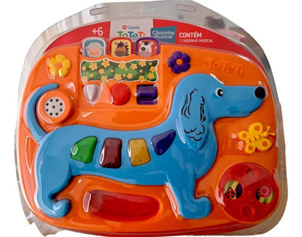 Brinquedo Cãozinho Musical Base Laranja - Ta Te Ti 0232 0