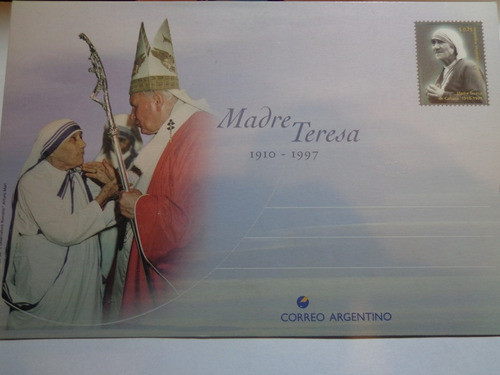Entero Postal Conmemorativo De La Madre Teresa De Calcuta 0