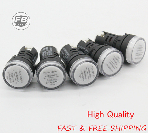 24v Led Indicador Señal Piloto Luz 5 Pc Led Blanco Usa Envío 1