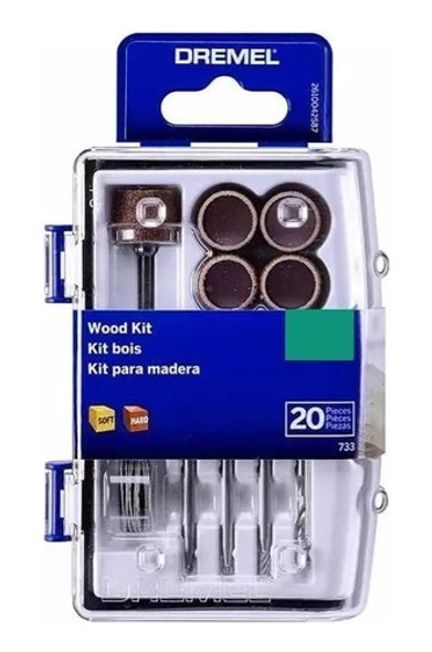 Kit Dremel Minitorno P/ Madera 20 Pzs 733-02 Tallar Grabar 0