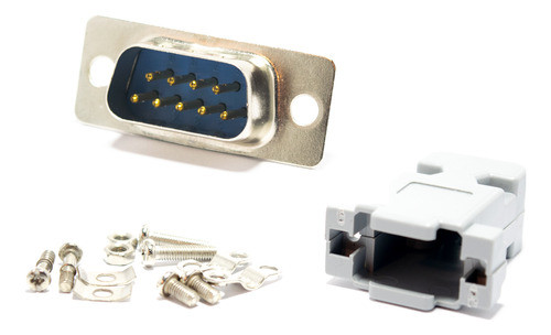 9 Conectores Db9 Hembra Para Cable Con Tapa 0