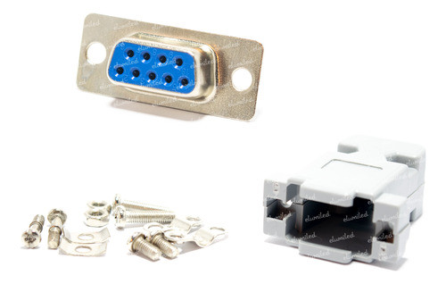 9 Conectores Db9 Hembra Para Cable Con Tapa 0