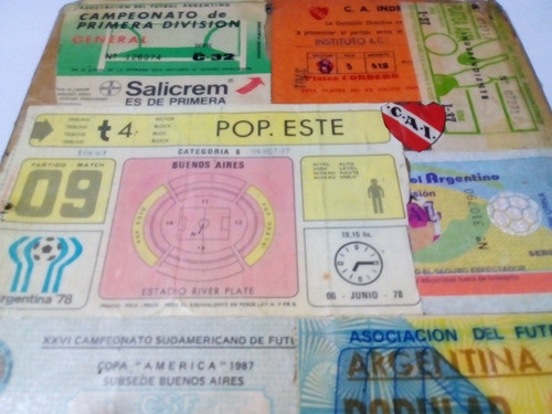 Entradas Colección Fútbol Independiente Y Selección Lote! 0