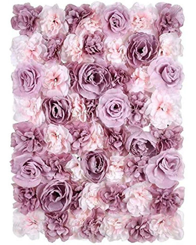 Oweru Polvo De Esmeril De Pared De Flores Artificiales, Rosa 0