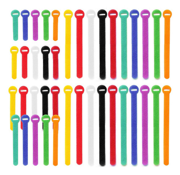 100 Bridas Para Cables, 4+6+8+10 Pulgadas, Organizacin De Ca 0