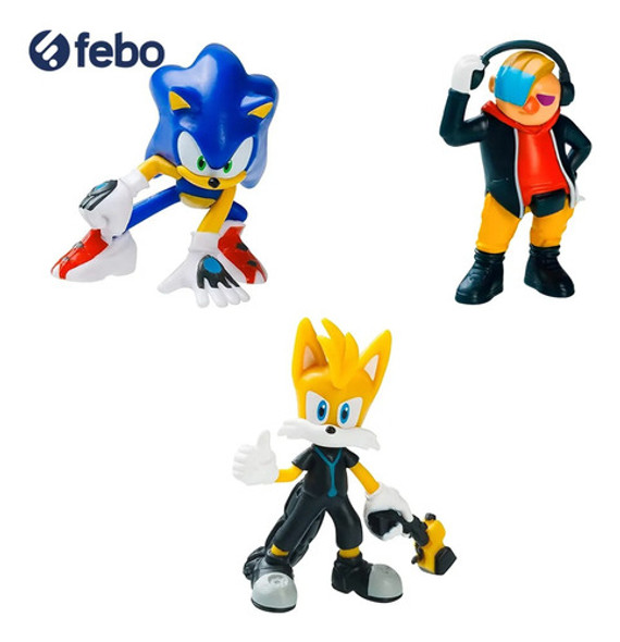 Muñecos Minis De Sonic Sega X3 6cm En Caja Colecciona Febo 1