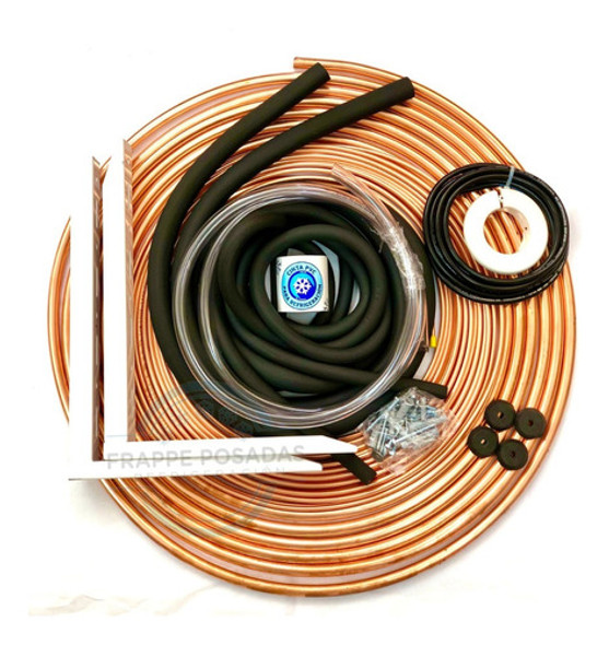 Kit Instalación Aire Acondicionado Caños 1/4 Y 3/8 X 3 Mts 0