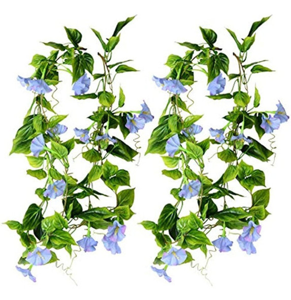 Airsun Artificial Morning Glory Flower Vines, 2pcs 15feet Pl 0