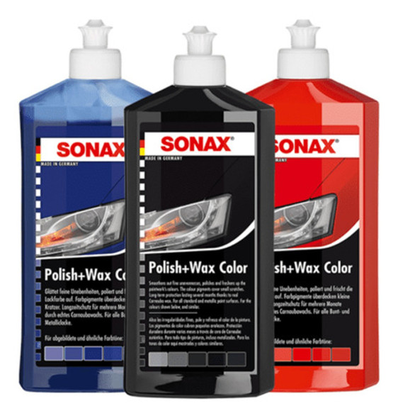 Sonax Polsih & Wax Black Cera Negra + Micro + Esponja P220 1
