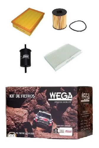 Kit X4 Filtros Citroen C4 1,6 16v 110cv - Wega 0