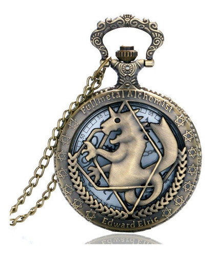 Relógio De Bolso Edward Elric Fullmetal Alchemist - Bronze 0