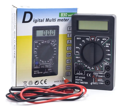 Tester Multimetro Digital Capacimetro Portatil Dt-830b Aaa 1