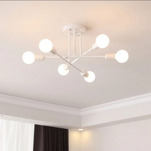 Plafón Araña Industrial Spa 6 Luces. Apto Led Diseño Moderno 1
