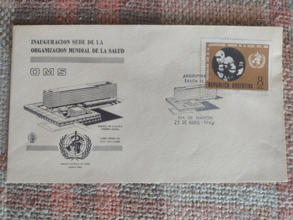 Sobre Conmemorativo Organización Mundial De La Salud 0