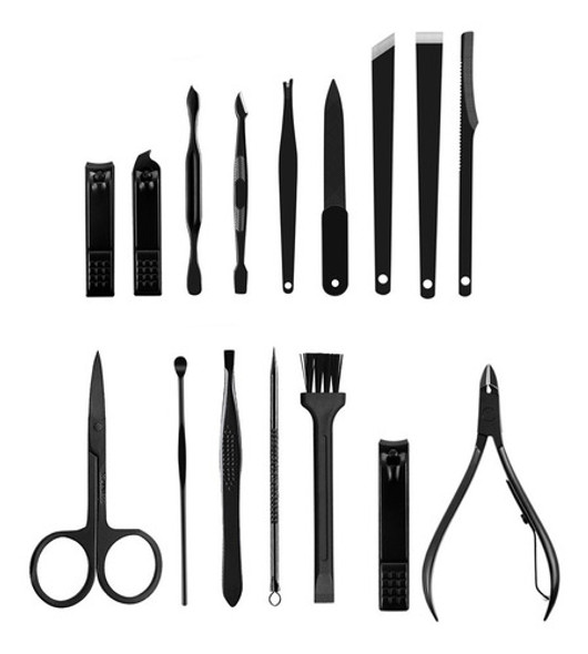 Set Completo De Manicura Profesional 16 Piezas Pinzas Yensen 1