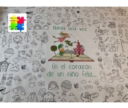 Lona Gigante Para Pintar Y Borrar. Cuentos Fantásticos 1