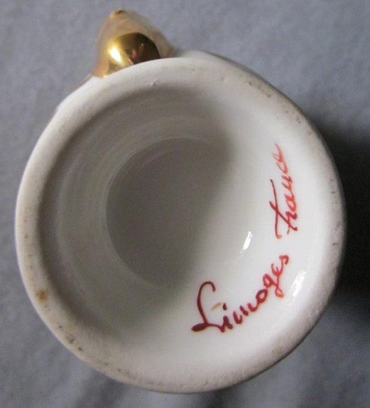 Par Porcelana Limoges Mini Ánforas Adorno Palilleros Antiguo 1 Par Porcelana Limoges Mini Ánforas Adorno Palilleros Antiguo 1