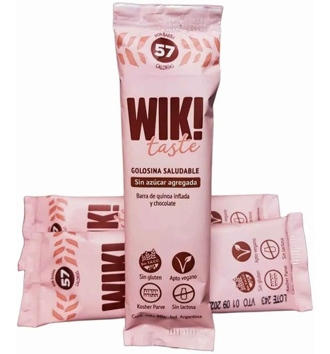 20x Wik Barras Quinoa Chocolate S/azu S/tacc Vegan Kosher Dw 1