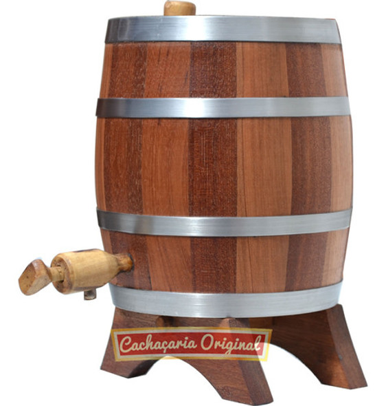 Barril Barrica Ancorote Madeira Jequitibá Rosa Vertical 1l 1