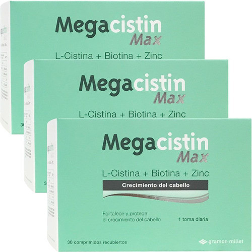 Megacistin Max 90 Comprimidos Anti Caida Cabello Original 0
