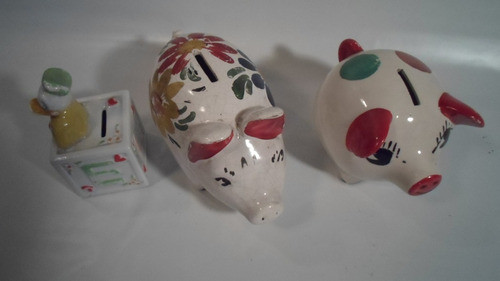 Lote 3 Alcancias De Ceramica 1