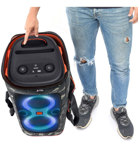 Case Bolsa Bag Jbl Partybox 110 Camuflada  Abertura Frontal 1