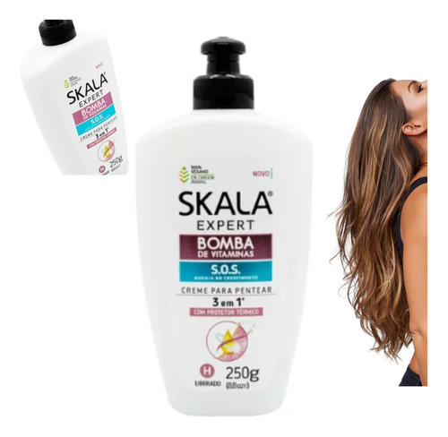 Skala Bomba Vitaminas 3 En 1 Crema Peinar Protector Termico 0