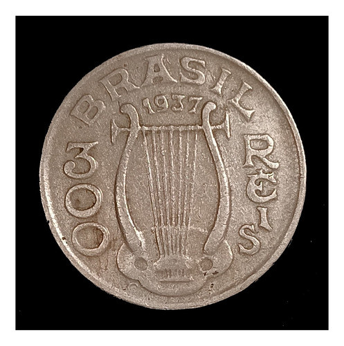 Brasil 300 Reis 1937 Muy Bueno Km 538 Lira Carlos Gomes 0