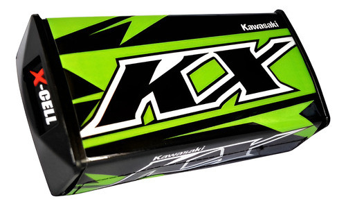 Protetor De Guidão Fatbar Kawasaki Kx Verde E Preto 0