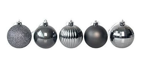 Bolas Para Arbol De Navidad X25u./ 6cm/ Gris Oscuro 1
