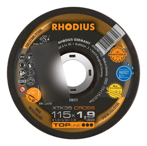 791030 Disco De Corte 115x1,9mm Rhodius Alemania Layva 0