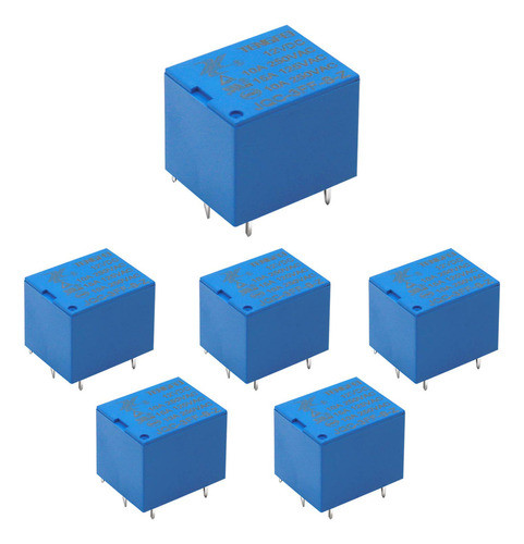 Tnisesm /6 Piezas Dc 12v Bobina Spdt Pcb Rel 5 Pines, Mini R 0