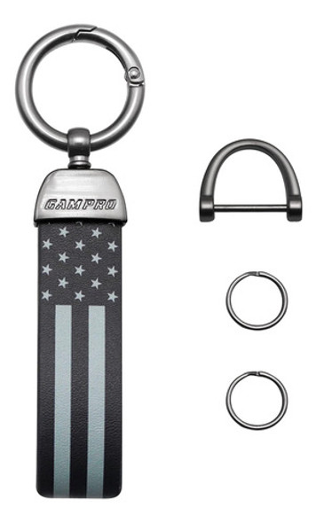 Llavero Cinta Cuero Metal Bandera Estados Unidos Gris Negro 1 Llavero Cinta Cuero Metal Bandera Estados Unidos Gris Negro 1