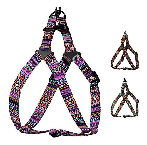 Collardirect Tribal Dog Harness Ajustable Nylon Step In Azte 0