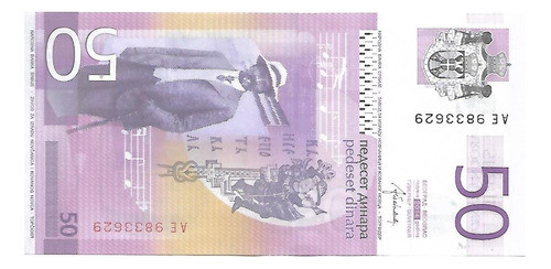 Billete Serbia 50 Dinares Año 2014 Sin Circular Palermo 1