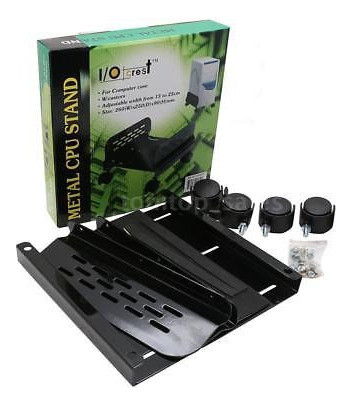 Syba Acero Equipo Pie Para Atx Caso W/4 Ruedecillas Y Anchur 1