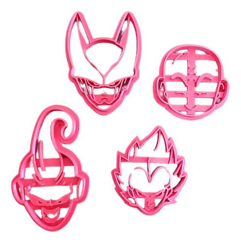 Kit 6 Cortadores Marcadores Dragon Ball Cookie Massinha 1