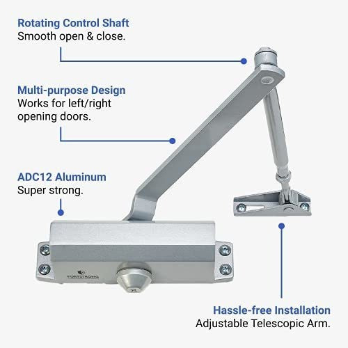 Cierrapuertas Automatico Hidraulico Ajustable De Aluminio 1