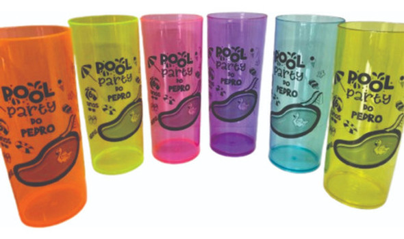 Kit 50 Copos Long Drink Personalizado Colorido 0