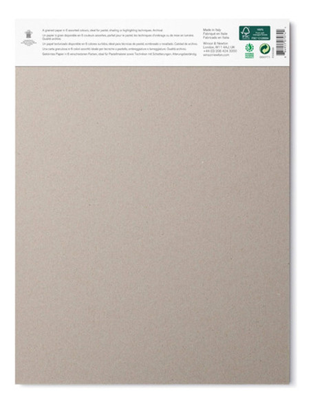 Papel De Pastel Winsor   Newton, 23cm X 30cm, 24 Hojas, Gris 1